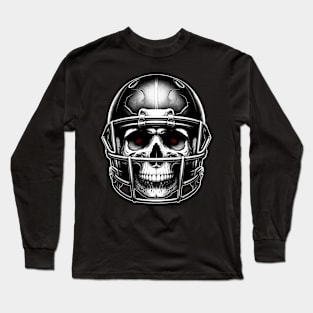 Final Quarter Fiend: Skull in Armor Long Sleeve T-Shirt